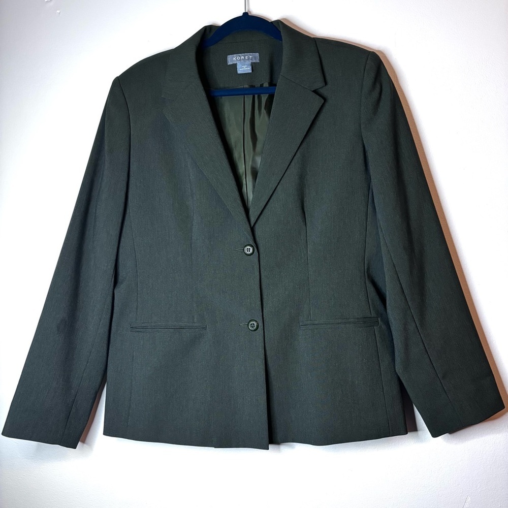 Koret women’s vintage blazer in dark green 14